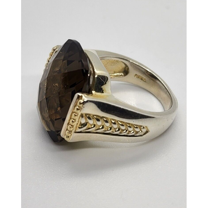 925 Sterling Silver Quartz Ring Size 7