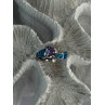 925 Sterling Silver Amethyst & Beryl & Opal Ring Size 7