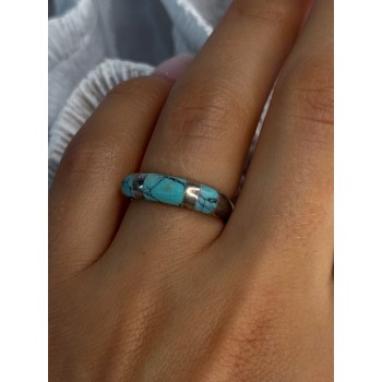 Vintage 925 Sterling Silver Turquoise Ring Size 7