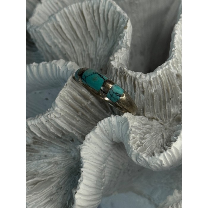Vintage 925 Sterling Silver Turquoise Ring Size 7