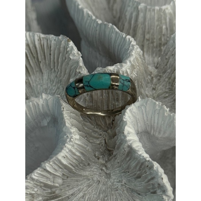 Vintage 925 Sterling Silver Turquoise Ring Size 7