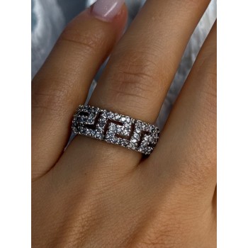 Elegant Design 925 Sterling Silver Beryl Ring Size 7.5