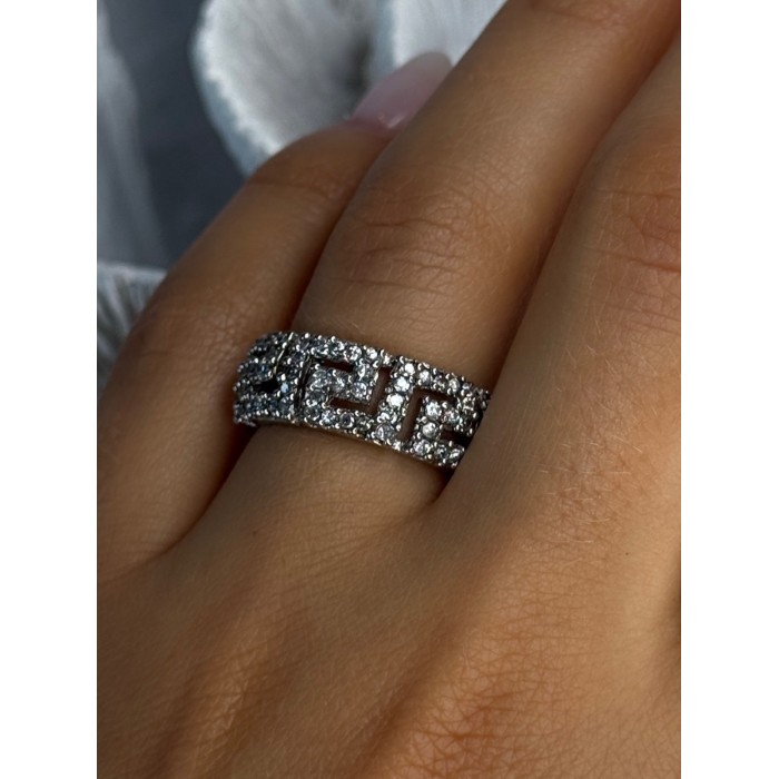 Elegant Design 925 Sterling Silver Beryl Ring Size 7.5