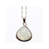 925 Sterling Silver Moonstone Chain with Pendant Italy