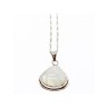 925 Sterling Silver Moonstone Chain with Pendant Italy