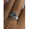 925 Sterling Silver Multi Color Tourmaline Ring Size 8