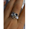 925 Sterling Silver Multi Color Tourmaline Ring Size 8