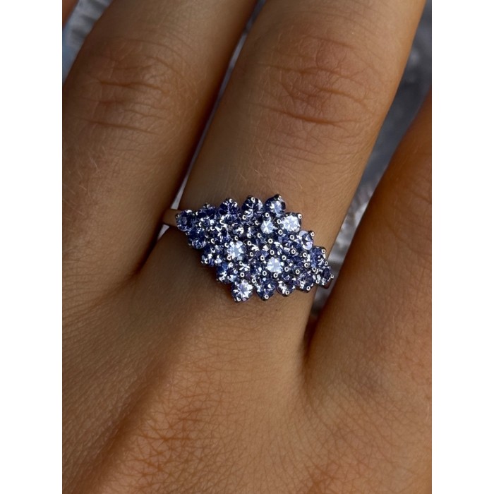 925 Sterling Silver Tanzanite Ring Size 9