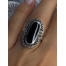 Vintage 925 Sterling Silver Onyx & Marcasite Ring Size 6.5