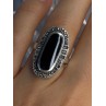 Vintage 925 Sterling Silver Onyx & Marcasite Ring Size 6.5