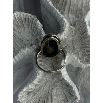 Vintage 925 Sterling Silver Onyx & Marcasite Ring Size 6.5