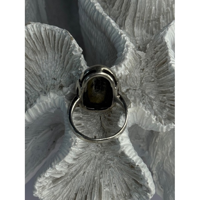 Vintage 925 Sterling Silver Onyx & Marcasite Ring Size 6.5