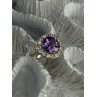 925 Sterling Silver Amethyst & Beryl Ring Size 5.5
