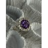 925 Sterling Silver Amethyst & Beryl Ring Size 5.5