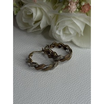 925 Sterling Silver 3 Colors Yellow Pink Gold Plated Earrings Length 0.96 Inch