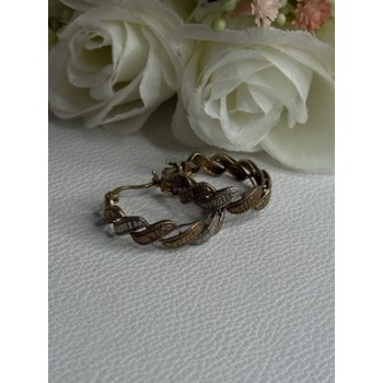 925 Sterling Silver 3 Colors Yellow Pink Gold Plated Earrings Length 0.96 Inch