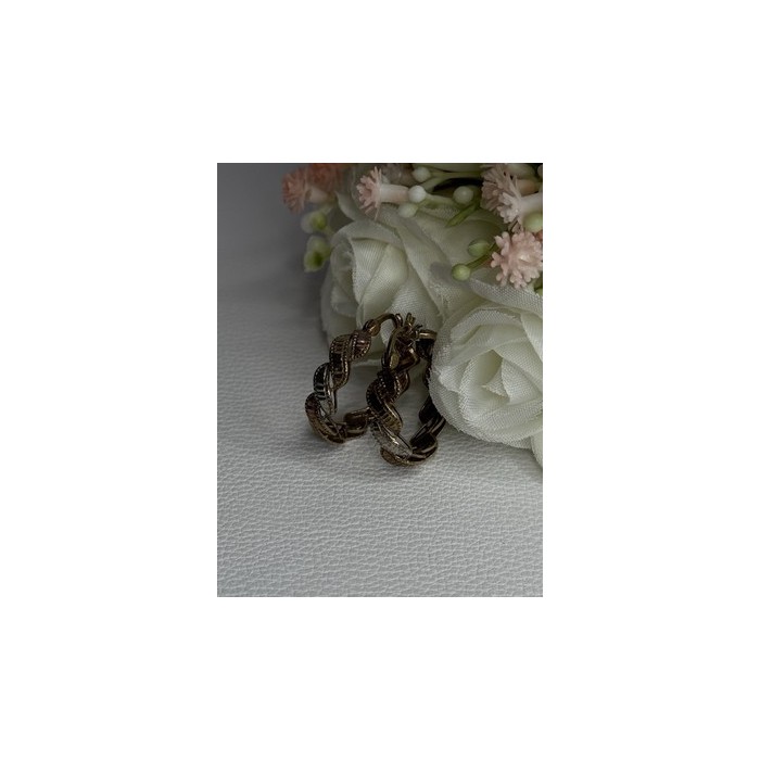 925 Sterling Silver 3 Colors Yellow Pink Gold Plated Earrings Length 0.96 Inch