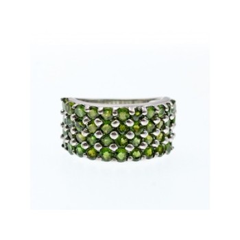 925 Sterling Silver Tsavorite Ring Size 7