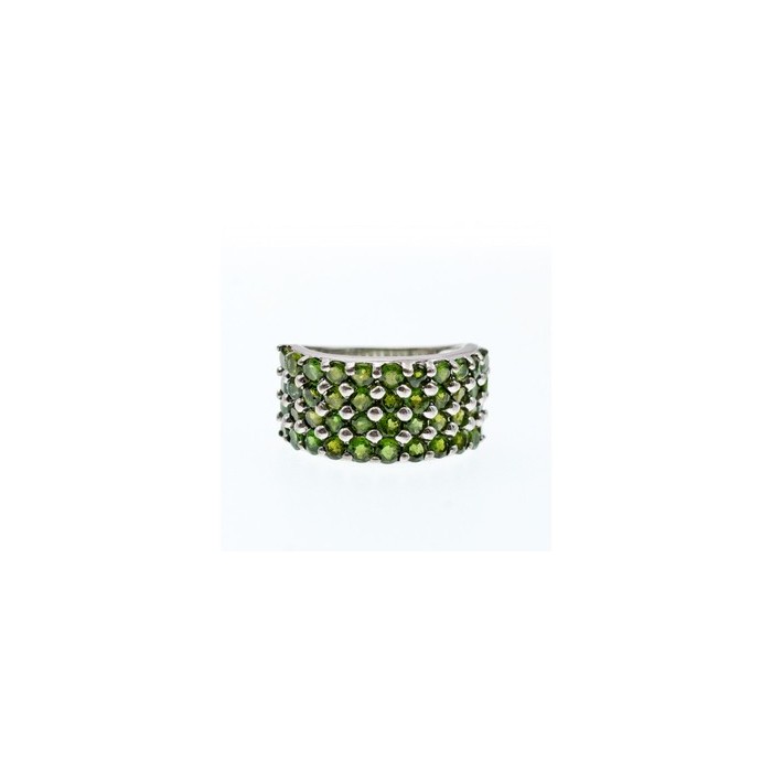 925 Sterling Silver Tsavorite Ring Size 7