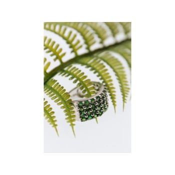 925 Sterling Silver Tsavorite Ring Size 7