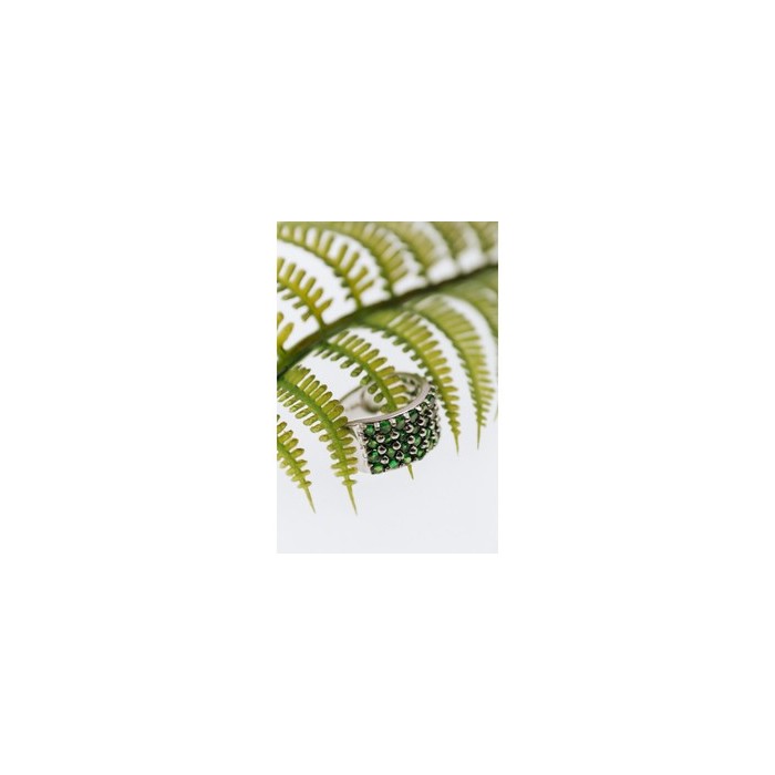 925 Sterling Silver Tsavorite Ring Size 7