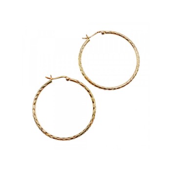 925 STERLING SILVER GOLD PLATED HOOP EARRINGS