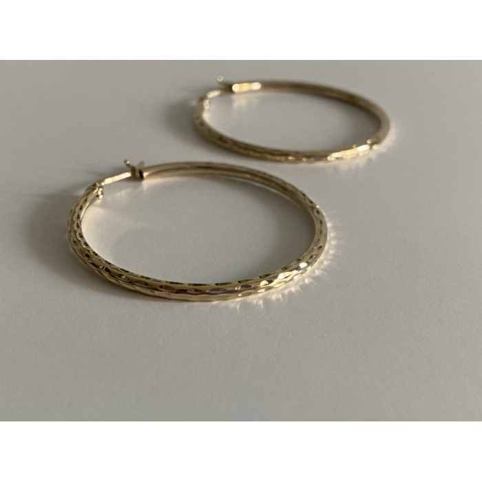 925 STERLING SILVER GOLD PLATED HOOP EARRINGS