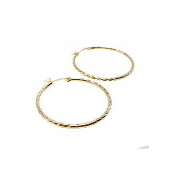 925 STERLING SILVER GOLD PLATED HOOP EARRINGS