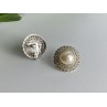 VINTAGE 925 STERLING SILVER PEARL & MARCASITES CLIP-ON EARRINGS