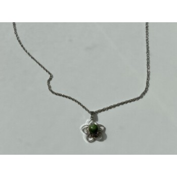 925 Sterling Silver Agate Chain With Pendant