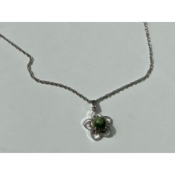 925 Sterling Silver Agate Chain With Pendant