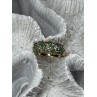 10K YELLOW GOLD RING EMERALD & DIAMOND SIZE 6