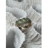 10K YELLOW GOLD RING EMERALD & DIAMOND SIZE 6