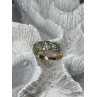 10K YELLOW GOLD RING EMERALD & DIAMOND SIZE 6