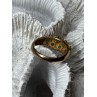 10K YELLOW GOLD RING EMERALD & DIAMOND SIZE 6