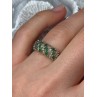 10K YELLOW GOLD RING EMERALD & DIAMOND SIZE 6