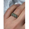 10K YELLOW GOLD RING EMERALD & DIAMOND SIZE 6