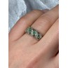 10K YELLOW GOLD RING EMERALD & DIAMOND SIZE 6