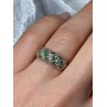 10K YELLOW GOLD RING EMERALD & DIAMOND SIZE 6