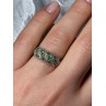 10K YELLOW GOLD RING EMERALD & DIAMOND SIZE 6