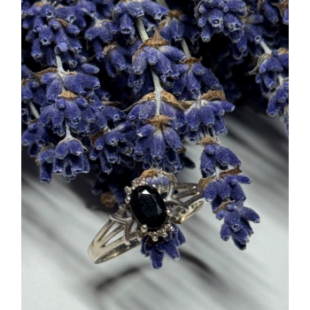 925 Sterling Silver Spinel Ring Size 8