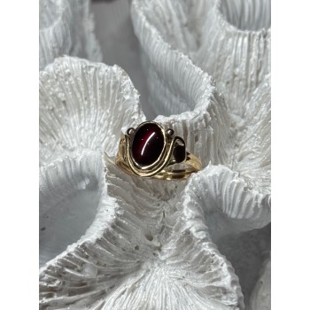 14K YELLOW GOLD AMBER ELEGANT RING SIZE 5