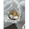 14K YELLOW GOLD AMBER ELEGANT RING SIZE 5