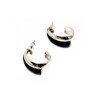 925 Sterling Silver Black Nephrite Stud Earrings