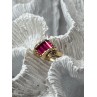14K YELLOW GOLD RING RUBY SIZE 2.5