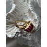 14K YELLOW GOLD RING RUBY SIZE 2.5