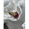 14K YELLOW GOLD RING RUBY SIZE 2.5