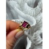 14K YELLOW GOLD RING RUBY SIZE 2.5