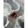 14K YELLOW GOLD RING RUBY SIZE 2.5