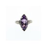 Vintage 925 Sterling Silver Amethyst Ring Size 6